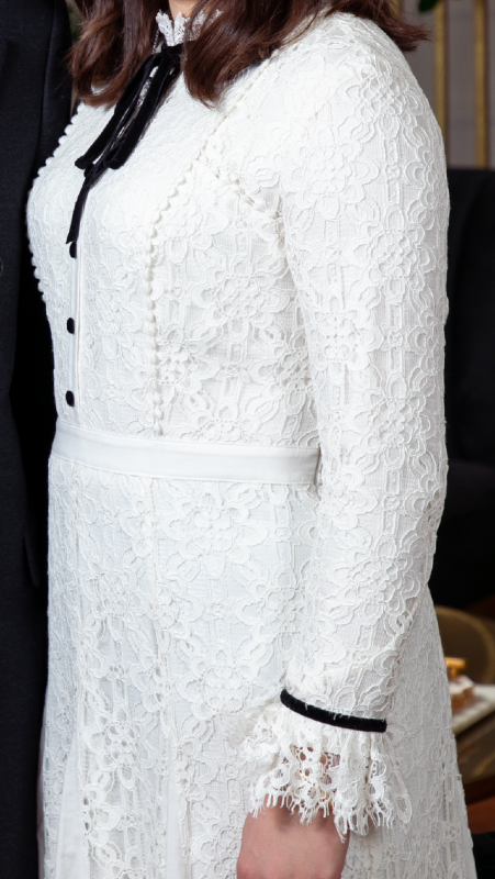 Bridal Elegant white lace Temperley London Dress for sale