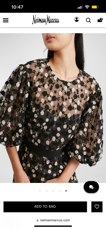 Zac Posen Black and white embroidered gown for sale