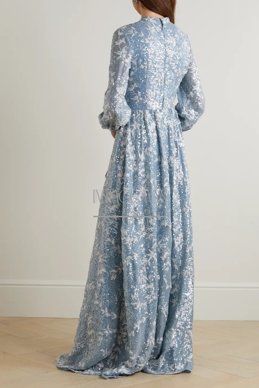Gorgeous Erdem Kara Sequin Vine Long Sleeve Gown Gown for Rent or Sale