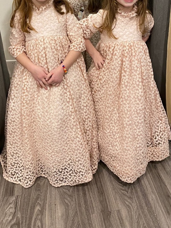 Fresh Summer Pink Little Girls gown for rent or sale