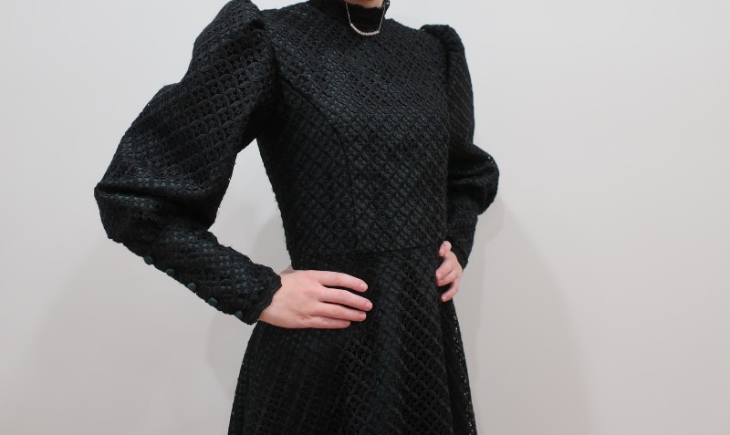 Custom Black and Green Women's gown for rent/ sale
