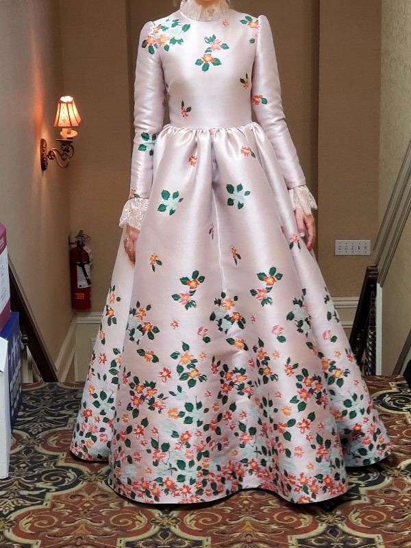 Sister of bride pink designer gown for sale