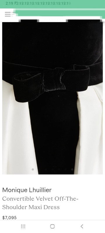 Black/ ivory Designer gown for sale