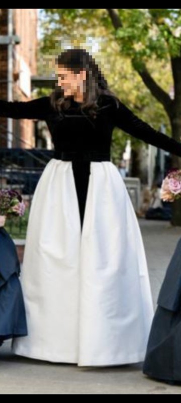 Black/ ivory Designer gown for sale
