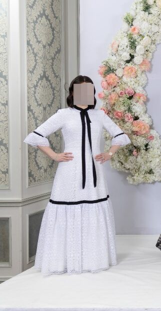Beautiful exquisite white gown for sale