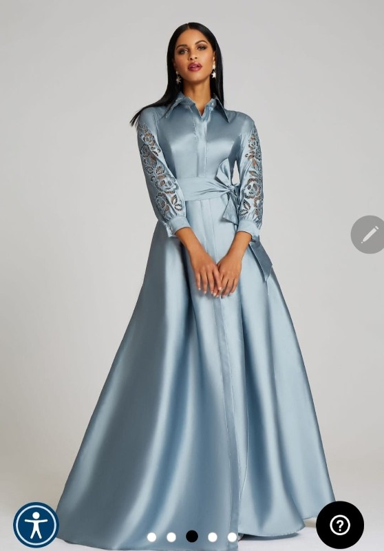 Beautiful Medium Blue Teri Jon Gown for sale