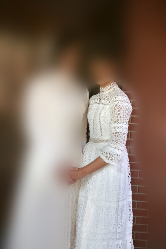 custom white cotton lace dress for sale