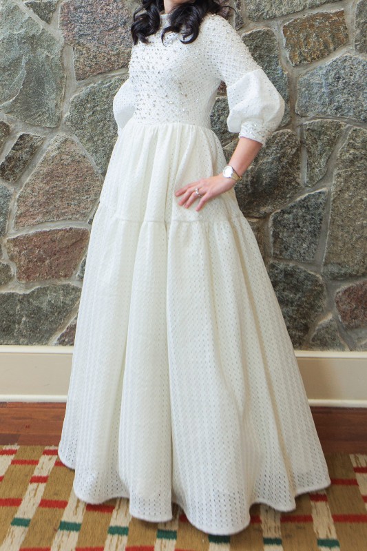 Custom White Gown For Sale