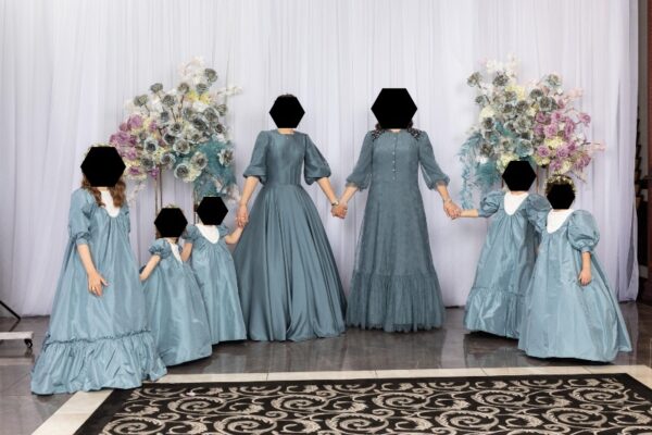 Adorable blue custom girls gowns for sale