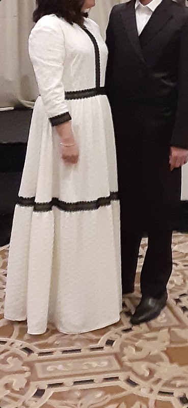 Black and White exquisite gown for rent/sale