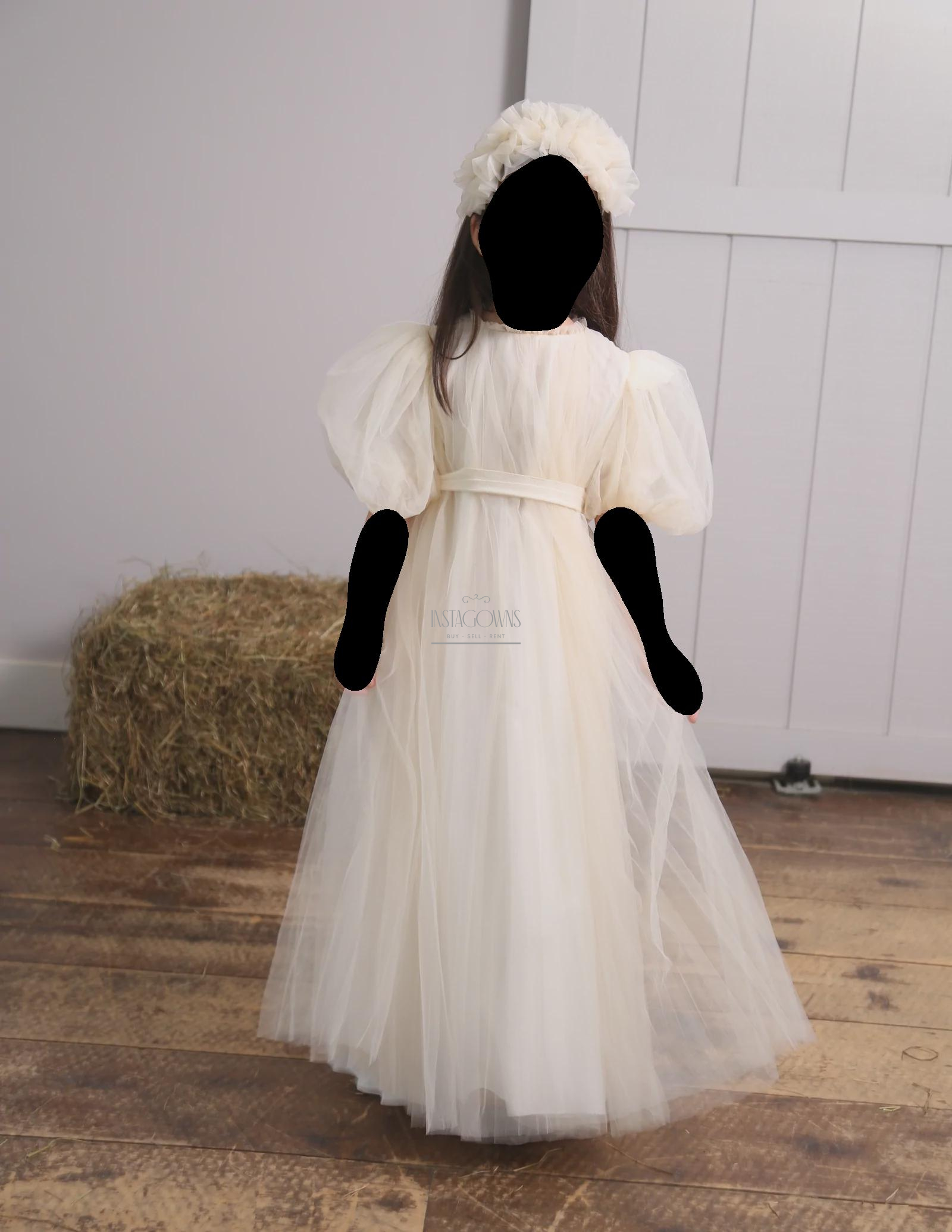 Gorgeous Brand New Ivory Tulle Girls Gown For Sale