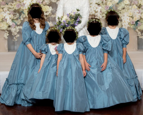 Adorable blue custom girls gowns for sale