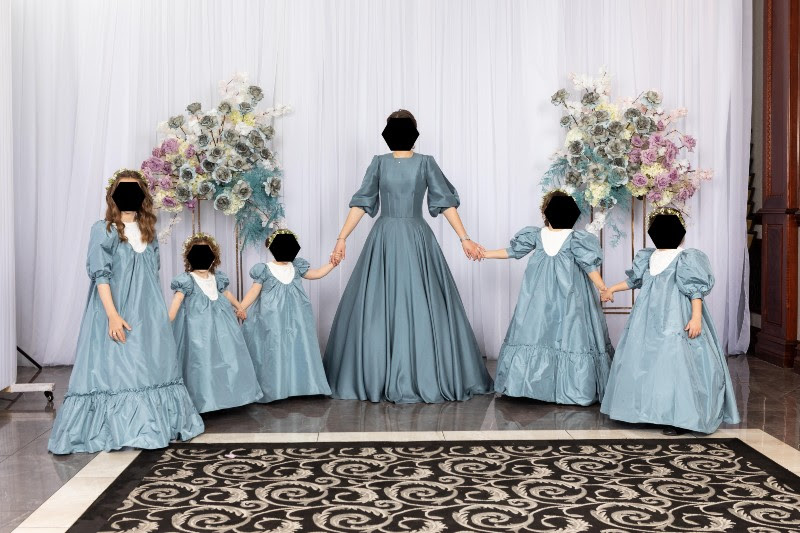 Adorable blue custom girls gowns for sale
