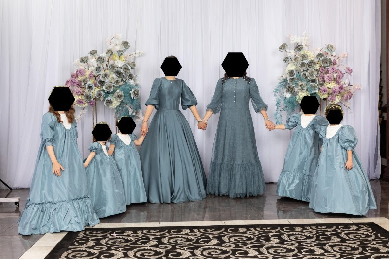 Adorable blue custom girls gowns for sale