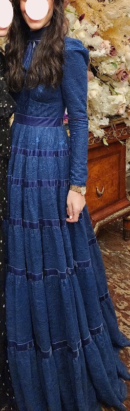 Beautiful blue Janique gown for sale