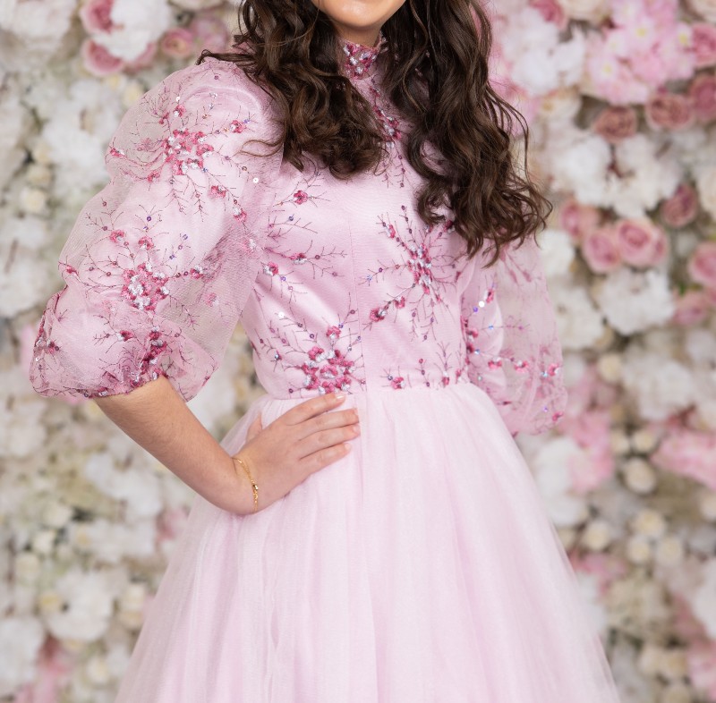 Floral Sister Embroidered Gown main image 1