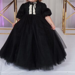 Adorable custom made black tulle gown for sale