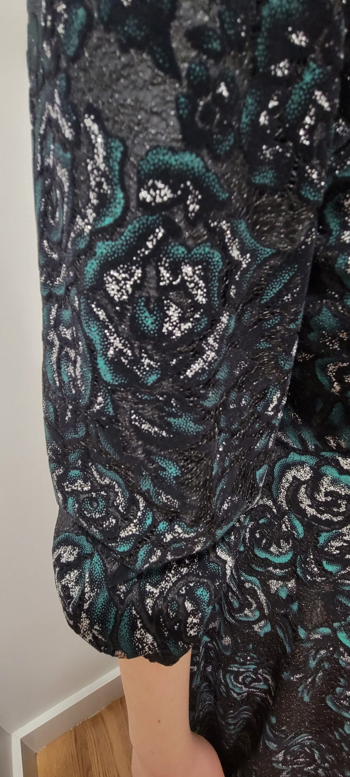 black and green floral all year round gown for sale