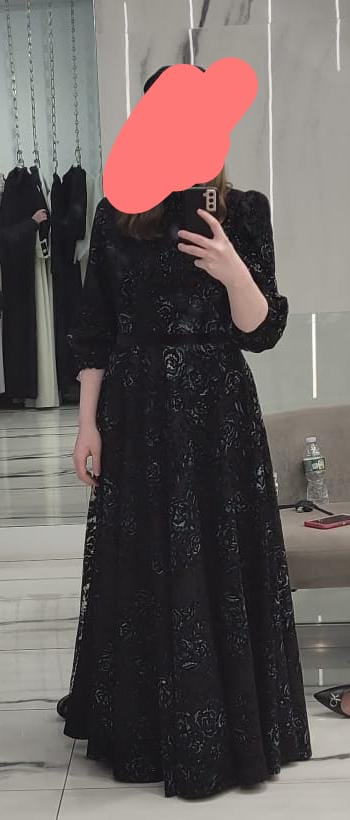black and green floral all year round gown for sale