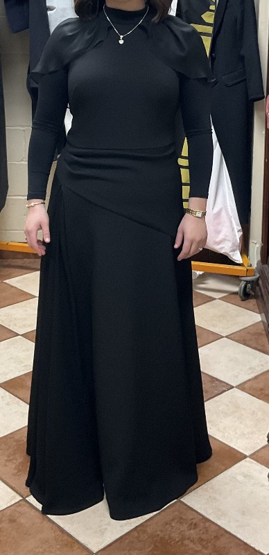 Designer classy black sister of the bride gown for sale