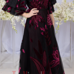 Gorgeous semi custom burgundy Sister of the bride gown for sale