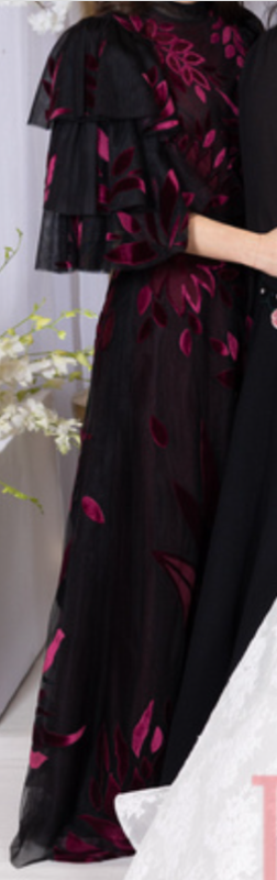 Gorgeous semi custom burgundy Sister of the bride gown for sale