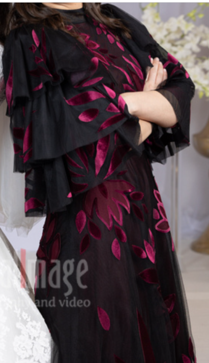 Gorgeous semi custom burgundy Sister of the bride gown for sale
