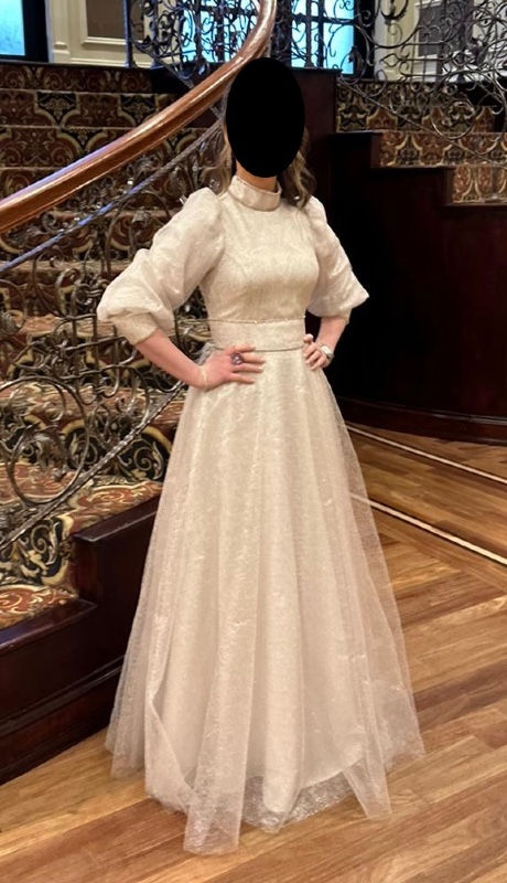 Beautiful custom made blush, pink , ivory gown for sale