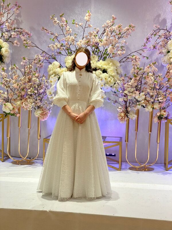 Slenderizing White/Ivory Custom Gown for sale