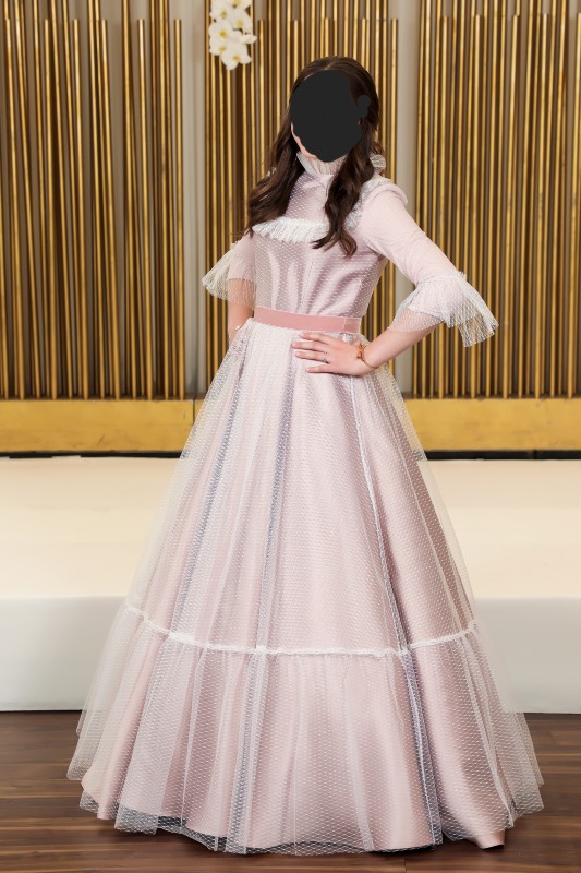 Elegant sister of the bride pink gown for sale