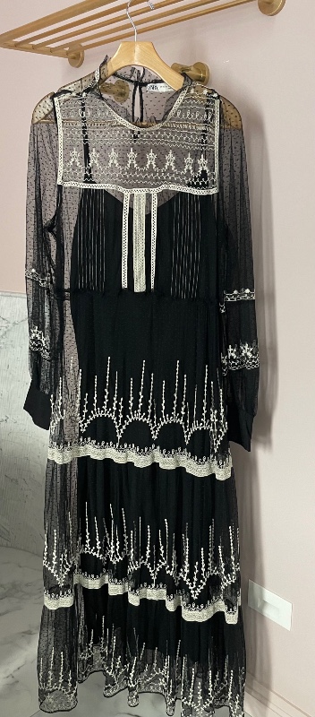 Black lace womens gown for sale