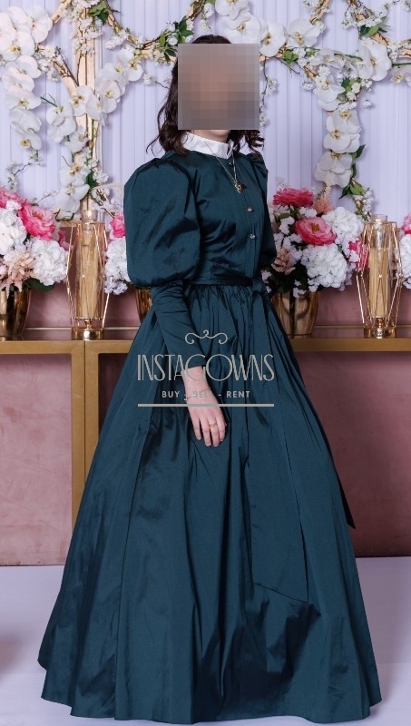 Magnificent Custom Emerald Green Teen’s gown for sale