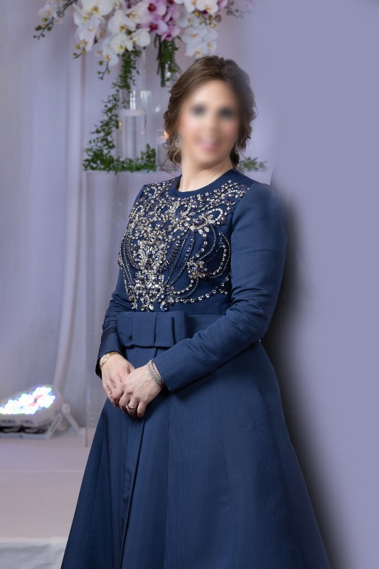 Custom-Valentino deep Cobalt Blue Gown for Sale