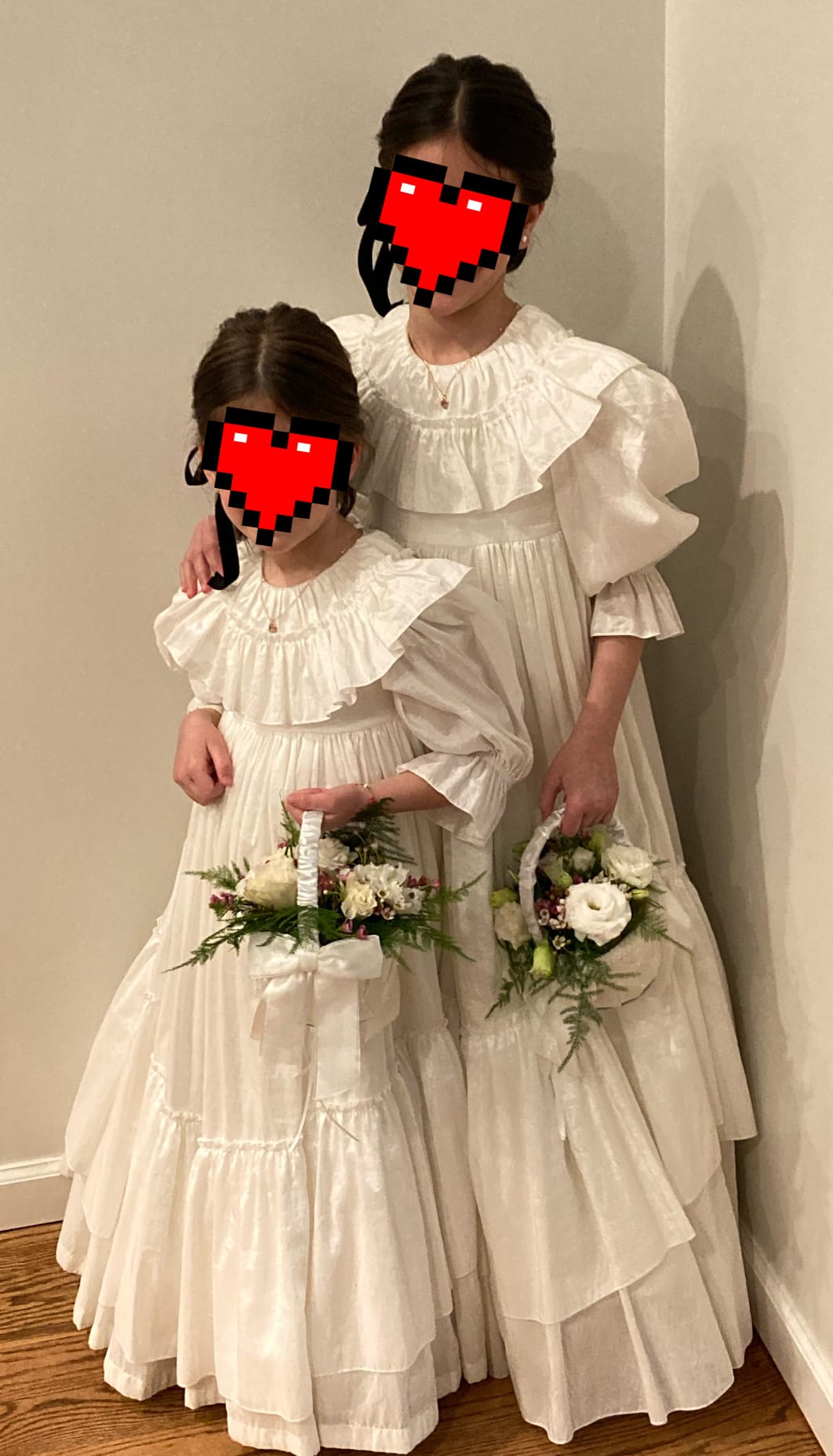 Beautiful girls Victorian cream gowns for sale