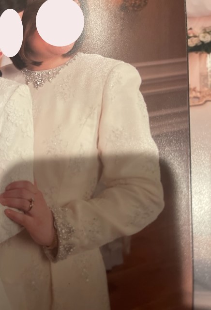 Gorgeous detailed lace gown for sale