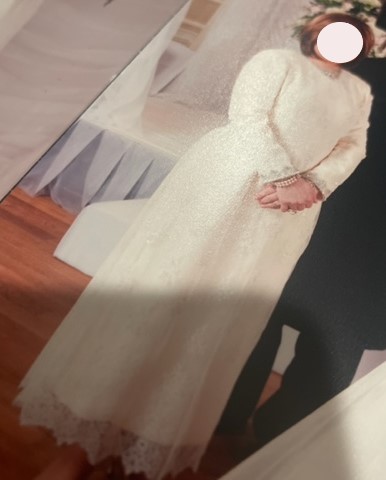 Gorgeous detailed lace gown for sale