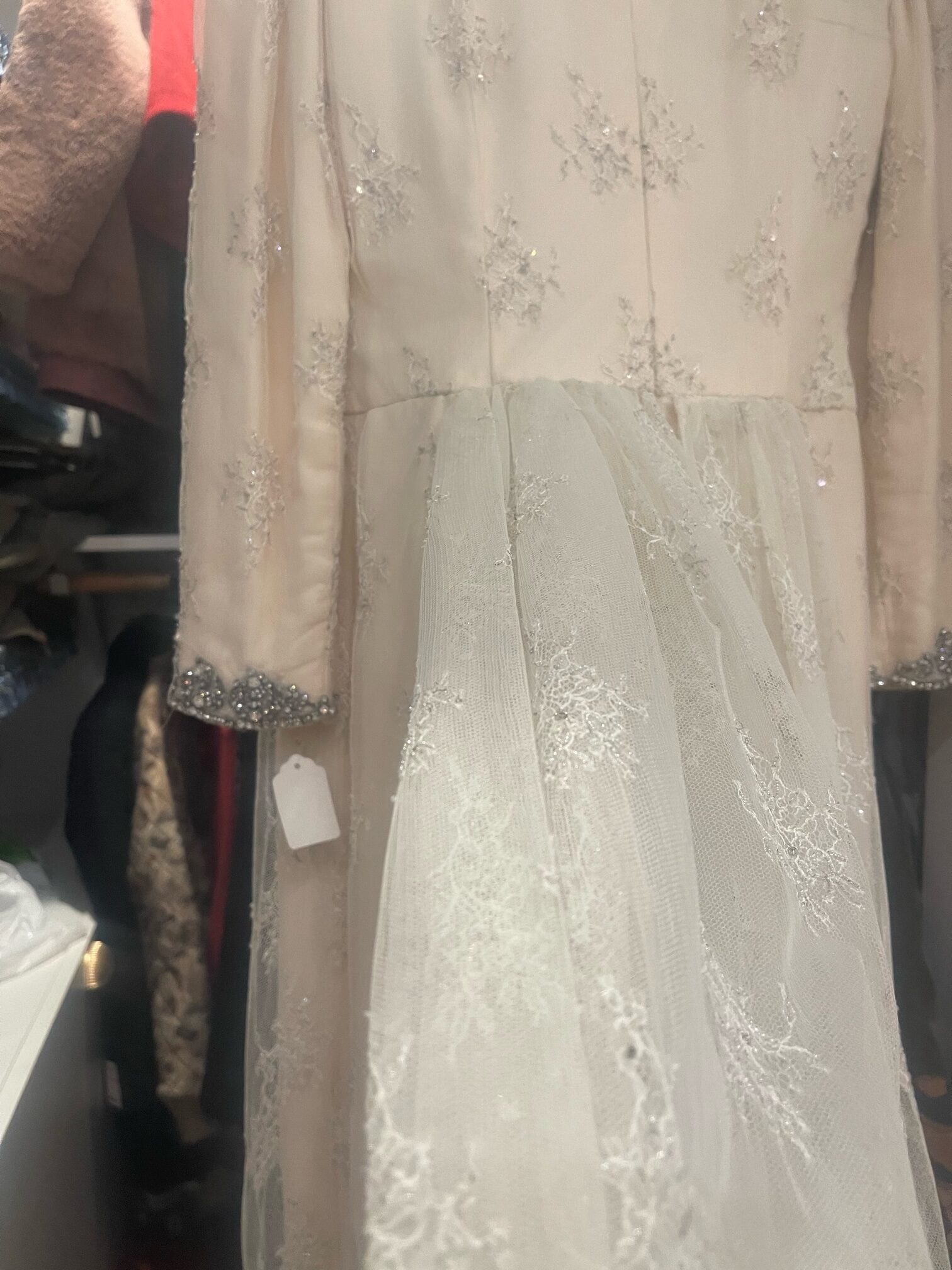 Gorgeous detailed lace gown for sale