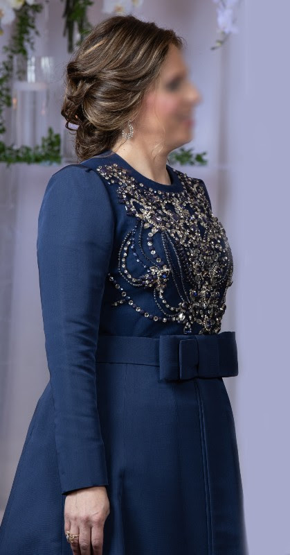 Custom-Valentino deep Cobalt Blue Gown for Sale