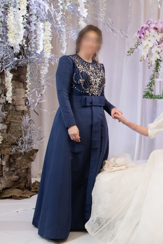 Custom-Valentino deep Cobalt Blue Gown for Sale