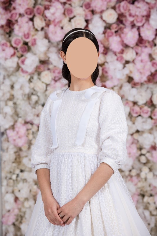 Custom girls Ivory organza gowns for sale