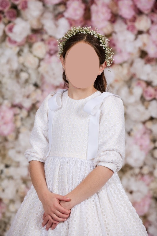 Custom girls Ivory organza gowns for sale