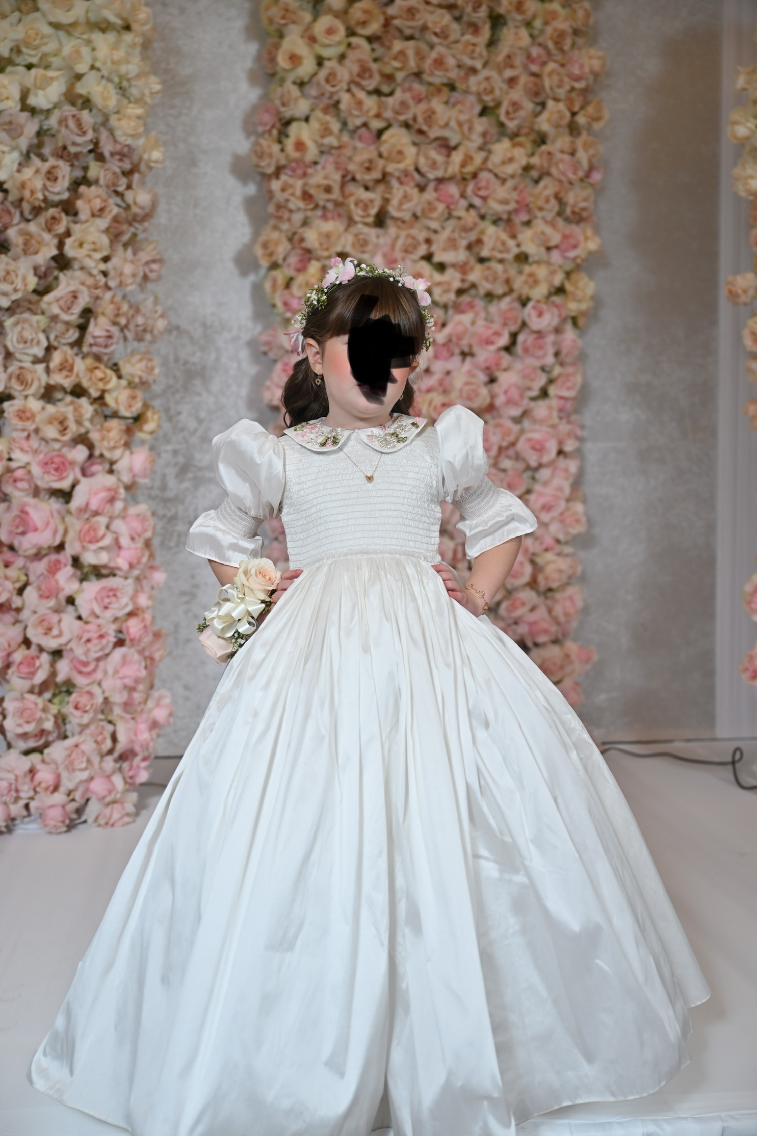custom sister of bride stunning silk taffeta with smocking for sale