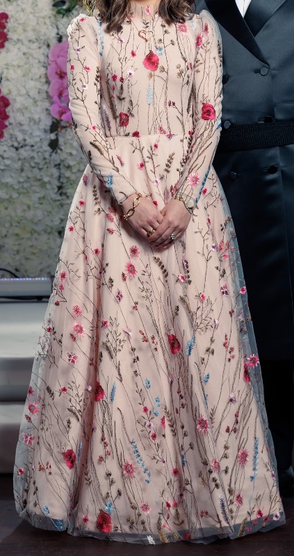 Beautiful Pink Silhouette Custom Gown for Sale