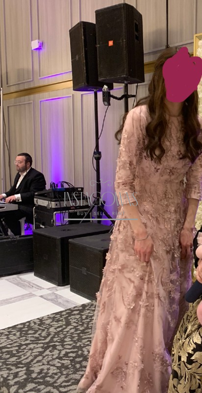 Elegant sister of the bride pink gown for rent/sale