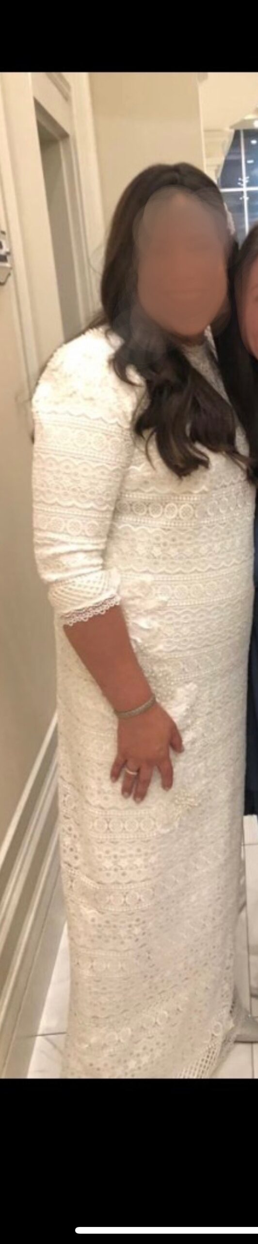 Beautiful white lace gown for sale