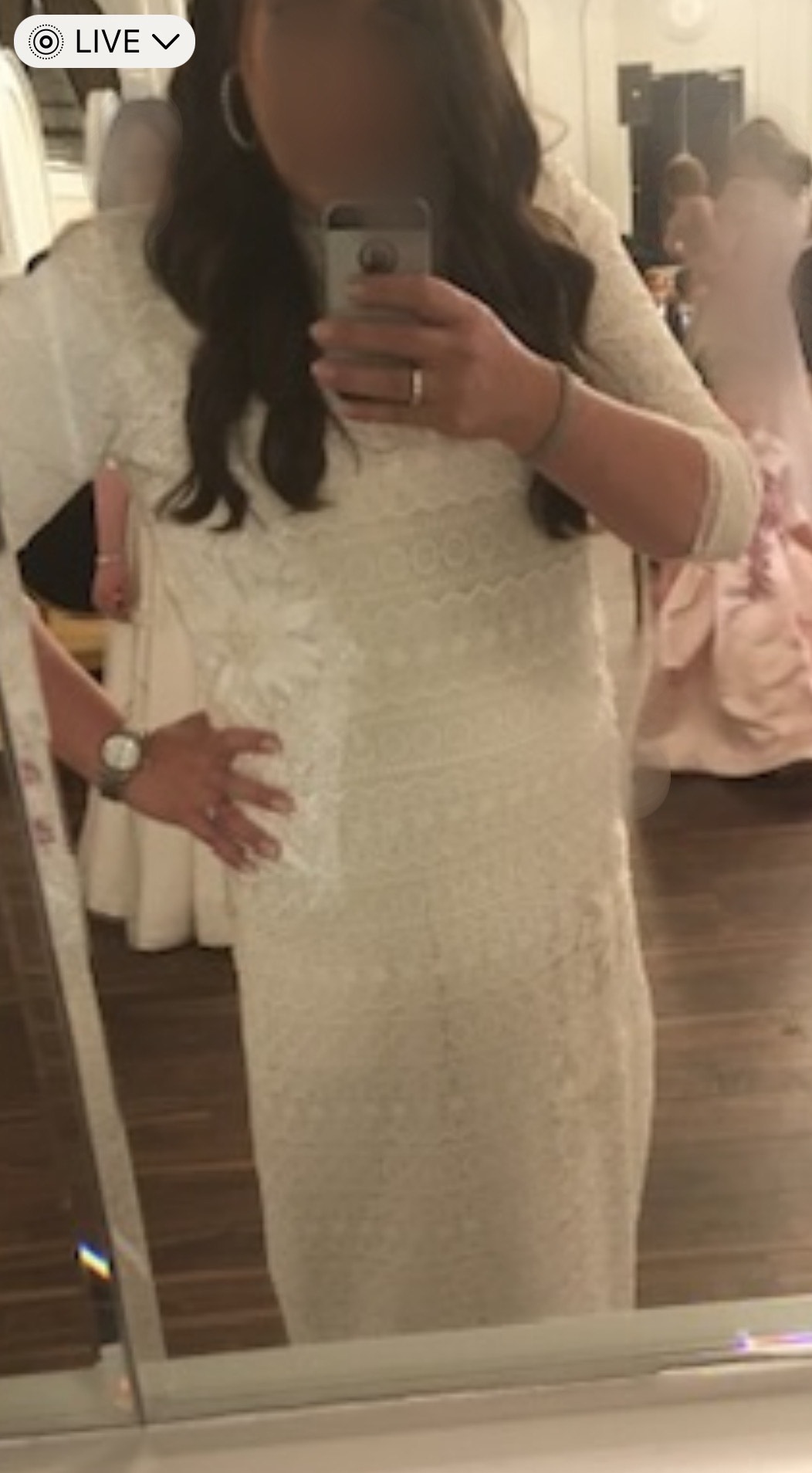 Beautiful white lace gown for sale