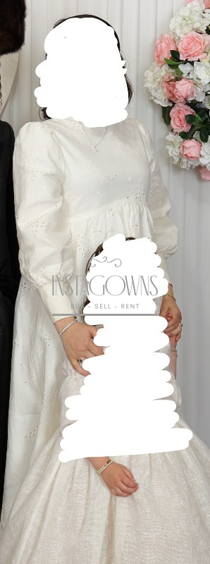 Maternity Ivory linen Dress/Gown for Sale