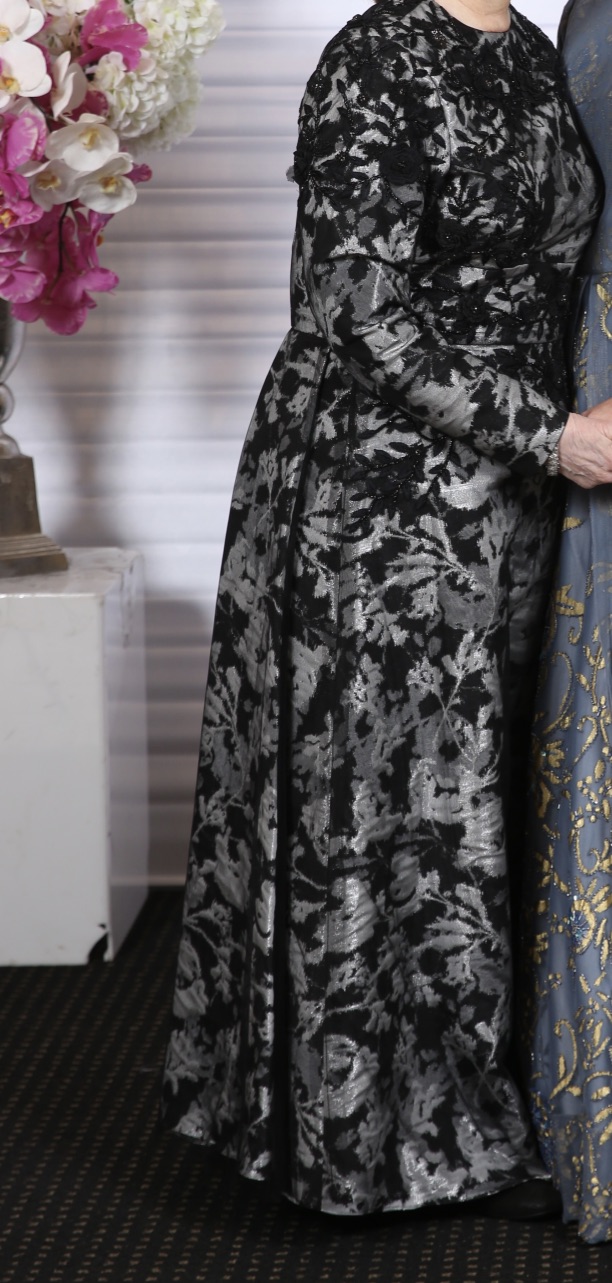 Gorgeous black and silver Miri Gown for sale