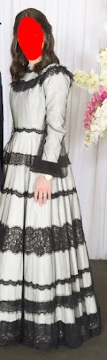Beautiful Black and White ladies gown for sale