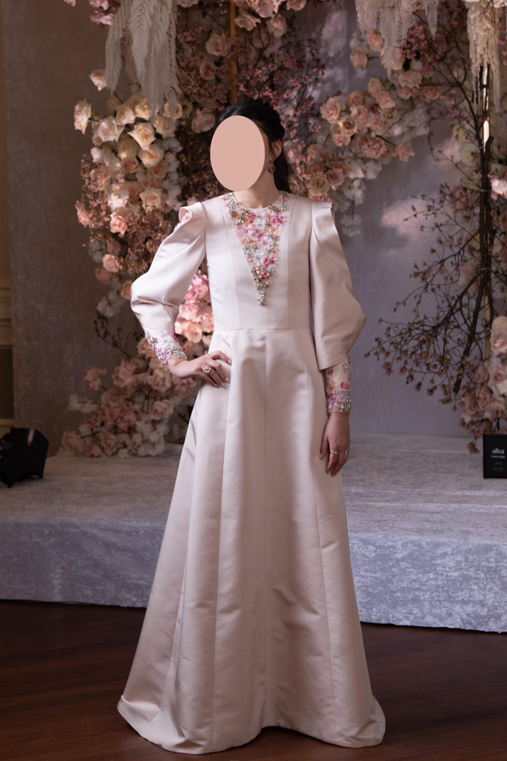 Pretty in Pink: stunning Pink Princess Cut Size 0 gown by Avigail Rumpler with Prada Beading for sale